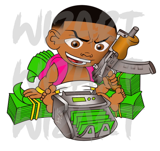 cartoon hood png, cartoon black boy, project baby, cartoon baby hood baby gangsta baby png file