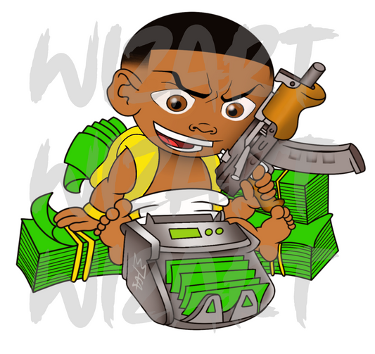 Cartoon hood png, cartoon black boy, project baby, cartoon baby hood baby gangsta baby png file