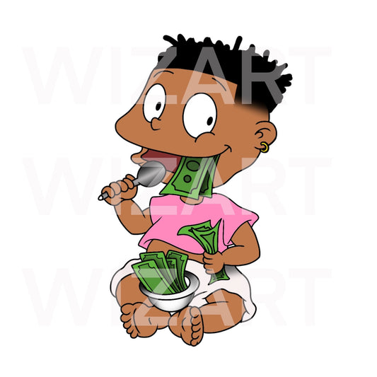 cartoon hood png, cartoon black boy, project baby, cartoon baby hood baby gangsta baby png file