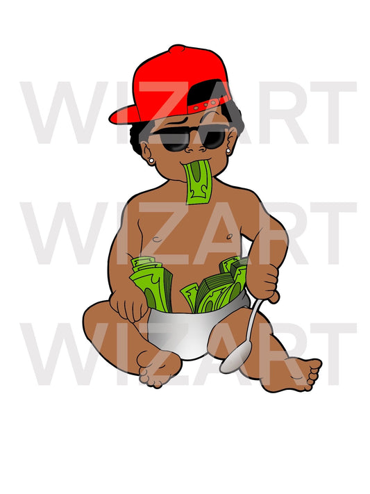 Cartoon hood png, cartoon black boy, project baby, cartoon baby hood baby gangsta baby png file